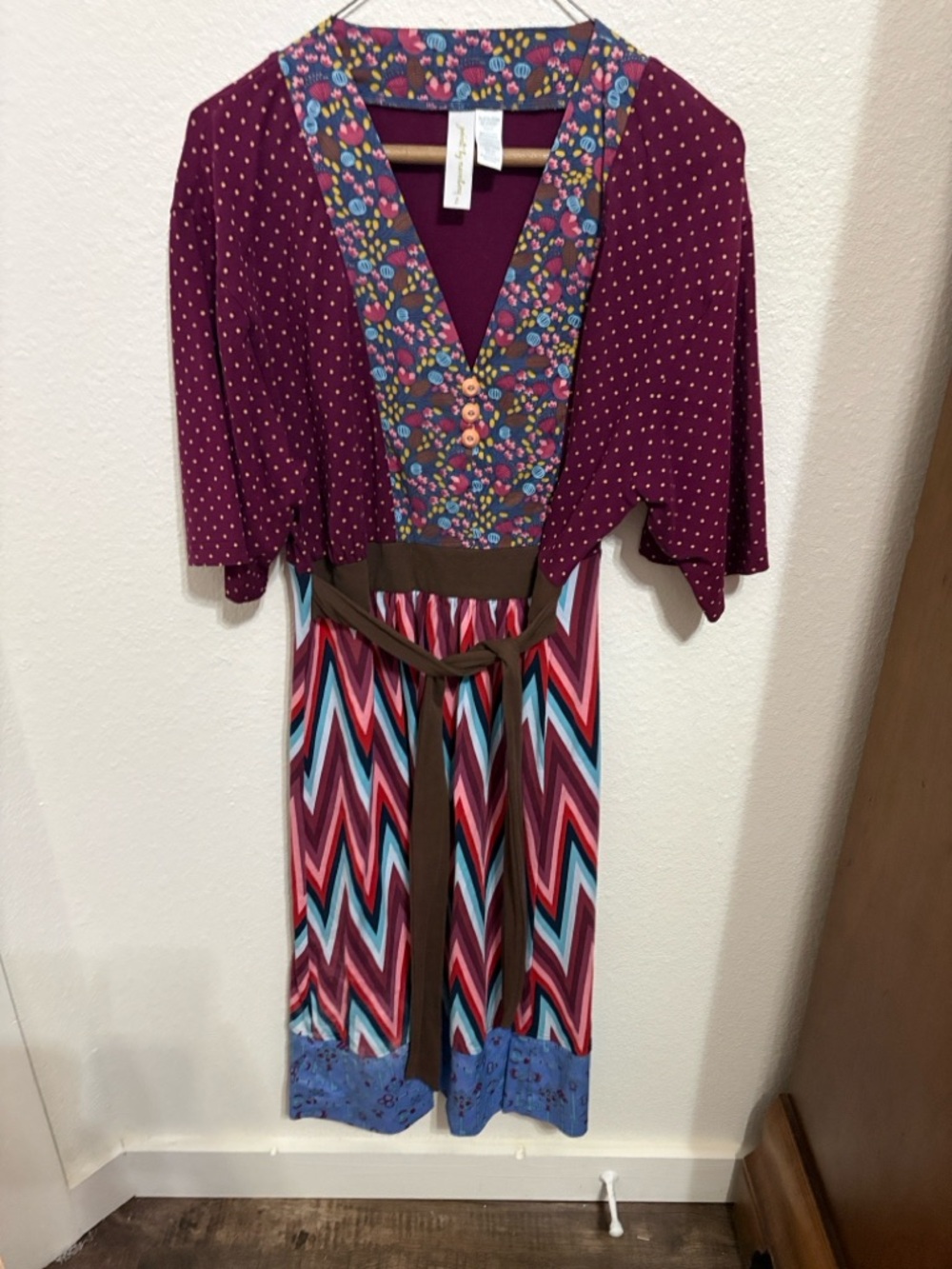 Matilda Jane Purple Multi-Color Patterned Dress
